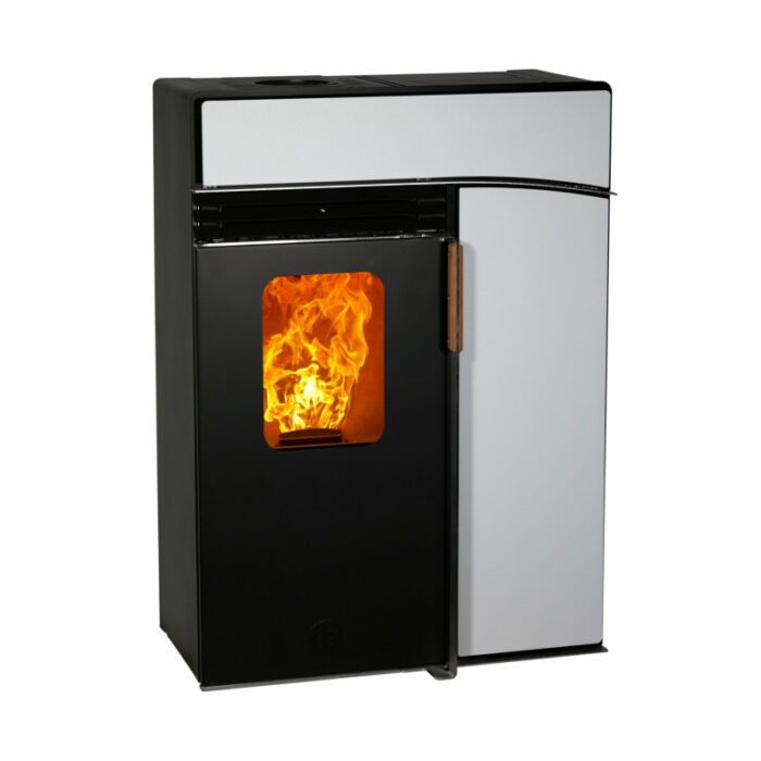 Poeles Breizh Poeles Et Cheminees A Goven Poele A Granules H6 Horizon Acier Collection Classic Blanc