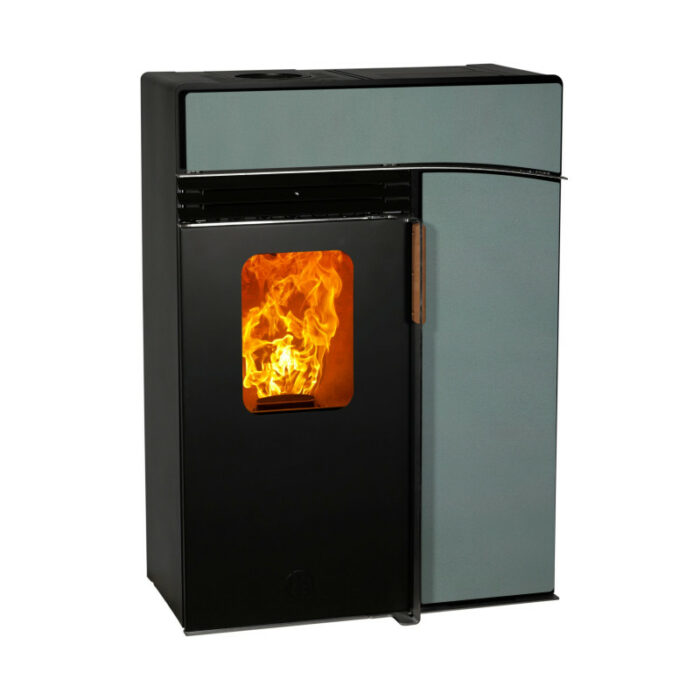 Poeles Breizh Poeles Et Cheminees A Goven Poele A Granules H6 Horizon Acier Collection Classic Vert